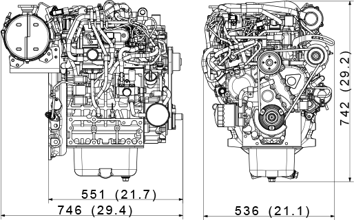 Kubota D1803-CR-T-E4 Dimensions
